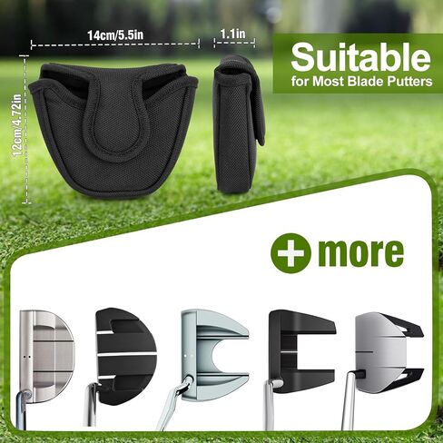 Golf Putter Covers Mallet Putter Headcover Golf Putter Headcovers with Magnetic Closure Golf Club Cover Golf Headcover for Most Brand in Saudi Arabia
