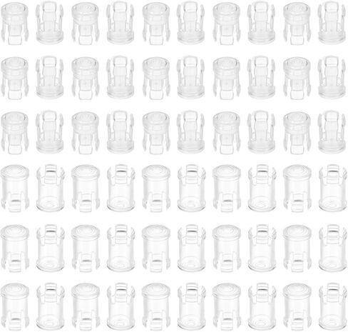 PATIKIL 3mm/5mm Clear Light-Emitting Diode Holder Clip, 60 Pack LED Lamp Socket Bulb Cap Protective Cover for Bezel Mount Panel Display, Transparent in Saudi Arabia