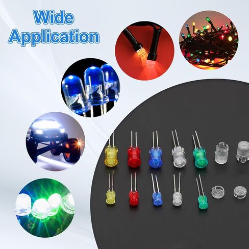 PATIKIL 3mm/5mm Clear Light-Emitting Diode Holder Clip, 60 Pack LED Lamp Socket Bulb Cap Protective Cover for Bezel Mount Panel Display, Transparent in Saudi Arabia
