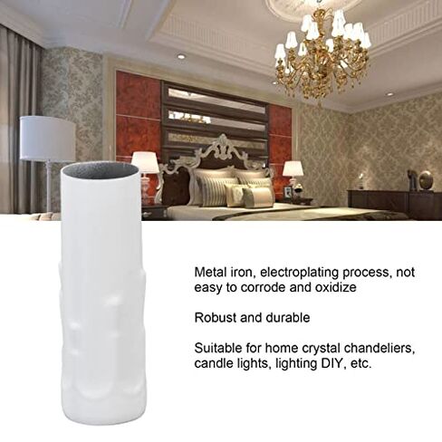 10pcs e14 شمعة مصباح حامل أنبوب الحديد المادة 25x80mm استبدال المباشر صنعة رائعة للثريات البلورية (#11) in Saudi Arabia