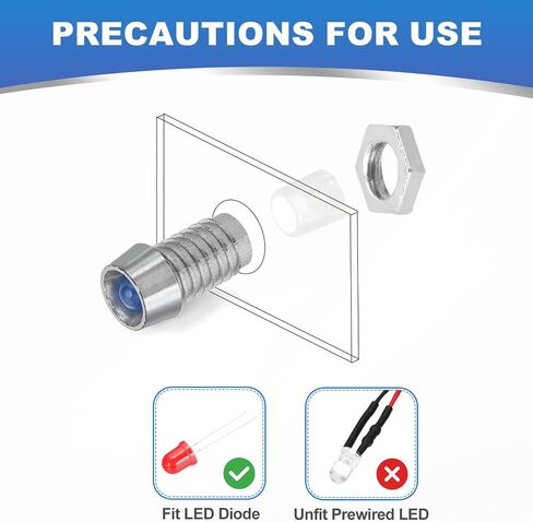 PATIKIL 3mm Emitting Diode Holder, 60 Pcs Plastic LED Holder Clip Mounting Bracket Socket Cap Nuts for Lamp Bulb Bezel Mount Panel LED Display, Black in Saudi Arabia