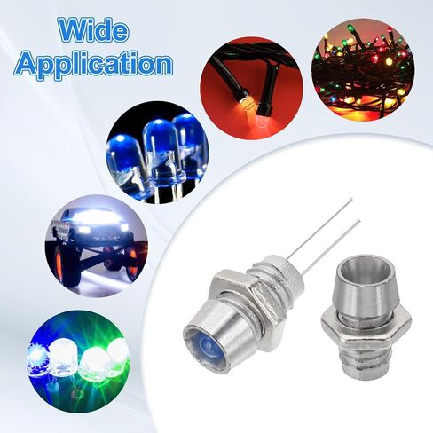 PATIKIL 3mm Emitting Diode Holder, 60 Pcs Plastic LED Holder Clip Mounting Bracket Socket Cap Nuts for Lamp Bulb Bezel Mount Panel LED Display, Black in Saudi Arabia