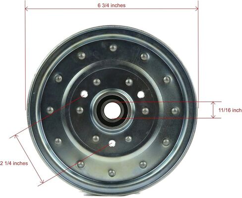 The ROP Shop (Pack of 2) Idler Pulleys Inside Diameter 11/16" Outside 6 3/4" Height 1 1/8" in Saudi Arabia