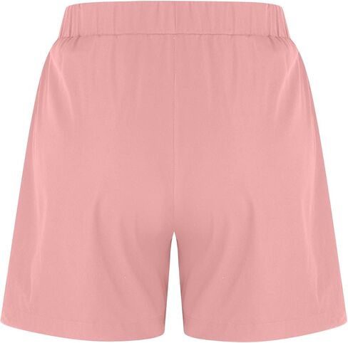 Shorts for Women Dressy Casual Summer Elastic Waist Button Pull On Short 5inch Inseam Beach Vacation Outfits Trendy in Saudi Arabia