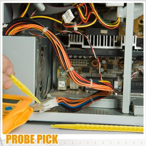 10 PCS Probe Pick Tools Spudger Tools Bulk Nylon مع خطاف الأسلاك على شكل حرف L 7 بوصات لاتصالات بيانات الاتصالات ومثبتات الإنذار (أصفر) in Saudi Arabia