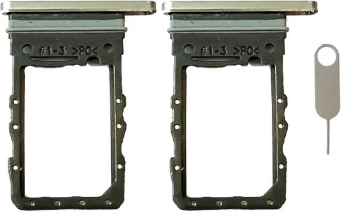 2pcs-Single SIM Card Tray Holder Slot + Card Ejector pin for Samsung Galaxy Z Flip 6 F741 (Silver) in Saudi Arabia