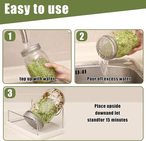 9 PCS من الفولاذ المقاوم للصدأ من الأغطية ، و sproutings جرة أغطية الفولاذ المقاوم للصدأ تنبت من 86 ملم/3.3 بو " in Kuwait