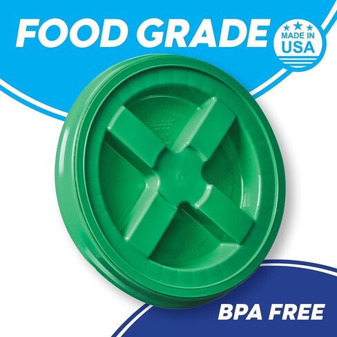 أغطية ختم غاما مقابل 3.5 و 5 و 6 و 7 جالون - حزمة من 6 أغطية غاما سوداء - أغطية Food Grade BPA قابلة لإعادة الاستخدام ، مصنوعة في الولايات المتحدة الأمريكية in Kuwait
