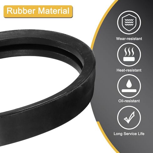 uxcell 2/B86 Classic Wrapped 2 Banded/2 Ribs V-Belt, 89" Outside Circumference Wrapped Industrial Rubber V-Belt B Profile V-Belt for Industrial Machinery Equipment, Black in Saudi Arabia