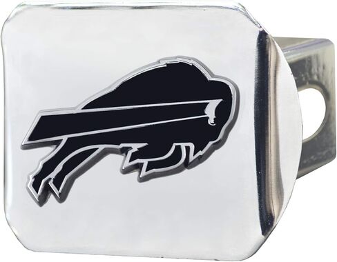 Buffalo Bills NFL Chrome Hitch Cover with 3D Chrome Team Logo by FANMATS - Unique Team Logo Metal Molded Design – Easy Installation on Truck, SUV, Car - Ideal Gift for Die Hard Football Fan in Saudi Arabia