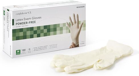 قفازات امتحان McKesson Confiderm اللاتكس ، قفازات طبية غير سريتيل مع أطراف أصابع - الكفة الملبدة بالخرز ، خالية من المسحوق - العاج ، متوسط ​​الحجم ، 100 عدد ، 10 صناديق ، 1000 إجمالي in Saudi Arabia