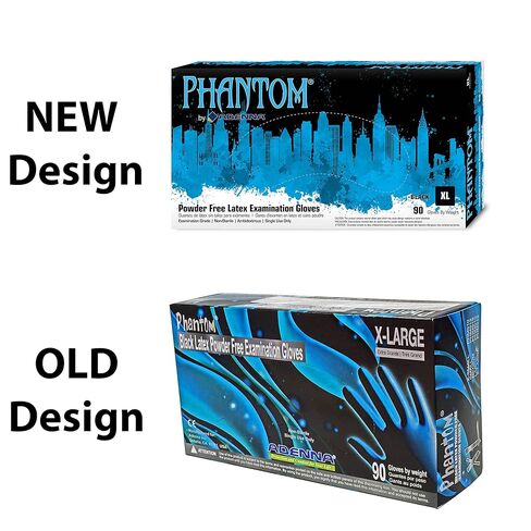 Phantom 6 mil Latex Powder Free Exam Gloves (Small -100) in Kuwait