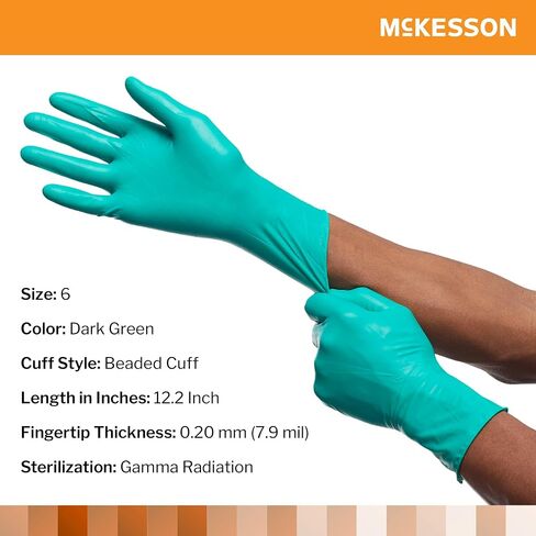McKesson Perry Performance Plus Disposable Sterile Pair Polychloroprene Surgical Glove Extended Cuff Length in Saudi Arabia