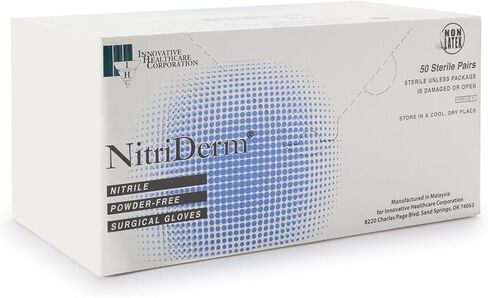 Disposable Sterile Nitrile Surgical Glove Standard Cuff Length SIZE 7.5 135275 50 per Box in Saudi Arabia