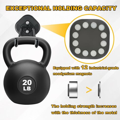 2 Pack Strong Gator Magnetic Hooks Heavy Duty for Hanging, Large Magnet Garage Utility Tool Accessories Organizer Holder with Anti Slip Rubber Coating for Cruise,RV,Workshop and Outdoor Storage in Kuwait