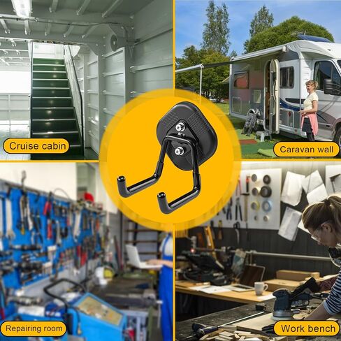 2 Pack Strong Gator Magnetic Hooks Heavy Duty for Hanging, Large Magnet Garage Utility Tool Accessories Organizer Holder with Anti Slip Rubber Coating for Cruise,RV,Workshop and Outdoor Storage in Kuwait
