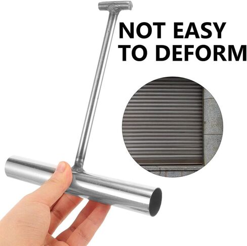 ARTIBETTER 2pcs Heavy-Duty Manhole Cover Hook Stainless Steel T-Shaped Lifter Tool for Lifting and Pulling Manhole Lids for Sliding Doors and Sewer Applications in Saudi Arabia