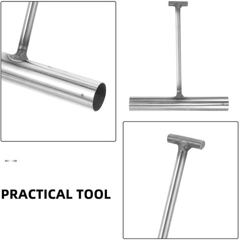 ARTIBETTER 2pcs Heavy-Duty Manhole Cover Hook Stainless Steel T-Shaped Lifter Tool for Lifting and Pulling Manhole Lids for Sliding Doors and Sewer Applications in Saudi Arabia