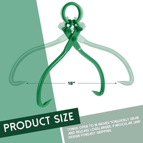 Barydat Timber Claw Hook 18 بوصة السجل رفع الملقط السجل الخشبي الشاقية السجل المسبق خطاف الصلب Skidding ملقط لجرار الشاحنة معالجة الفك السحب in Saudi Arabia