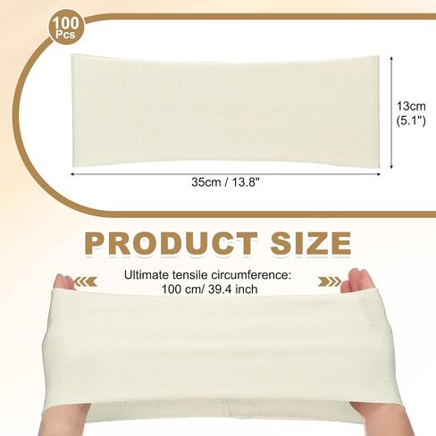 Patikil Premium Sepium Chair Sashes أقواس ، 100 PCS مرنة تمتد كرسي تغطية الفرقة العلاقات مع مشبك شريط التمرير لزواج حفلات حفلات عيد الميلاد ، أبيض داكن in Kuwait