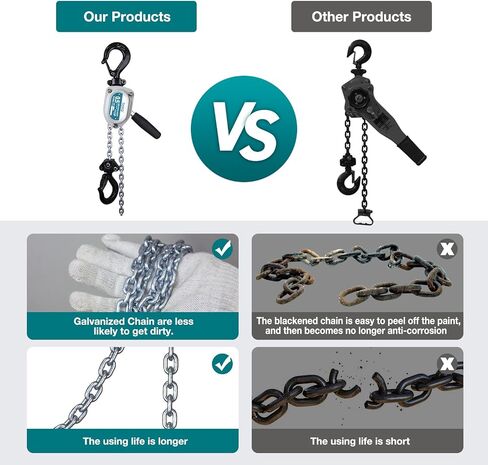 Mini Chain Hoist 1100lb Toyo Toyo Lever Hoist 1/2 Ton Mini Puller 10ft Hand Lever Chain Coist 3M Come Ratchet Laver Clock Garages Machinery Machinery in Kuwait