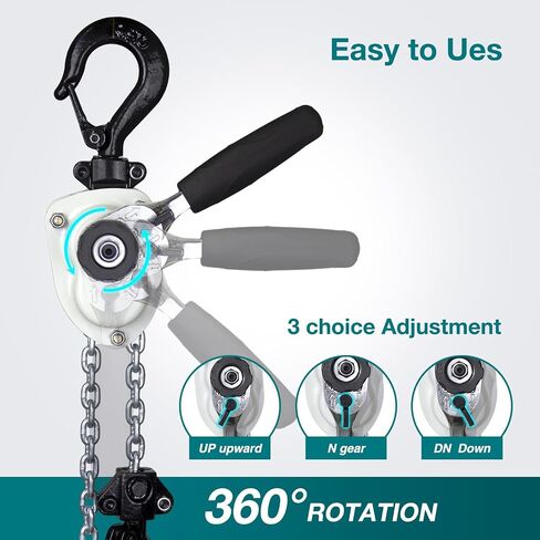 Mini Chain Hoist 1100lb Toyo Toyo Lever Hoist 1/2 Ton Mini Puller 10ft Hand Lever Chain Coist 3M Come Ratchet Laver Clock Garages Machinery Machinery in Kuwait