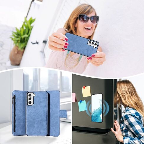 ASUWISH PHONE CASE لـ SAMSUNG GALAXY S22 5G SHIPPER WALLET غطاء خلايا قابلة للفصل مع حامية شاشة زجاجية مقساة Crossbody Lanyard STRAP HOLDER S 22 22S 4G G5 in Saudi Arabia