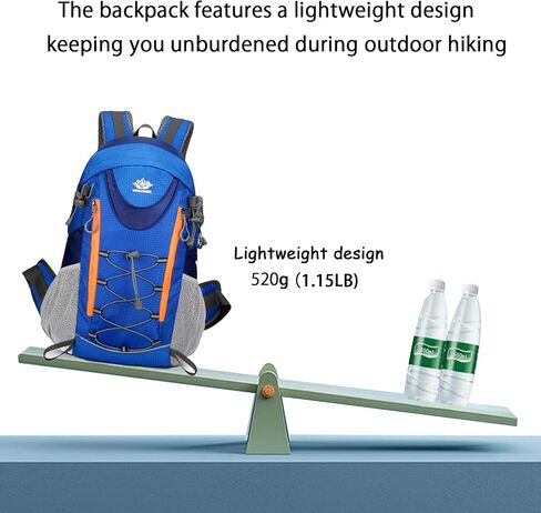Hiking Backpack,Camping Backpack,35L Water Resistant Hiking Daypack,Lightweight Travel Daypack, Purple in Saudi Arabia