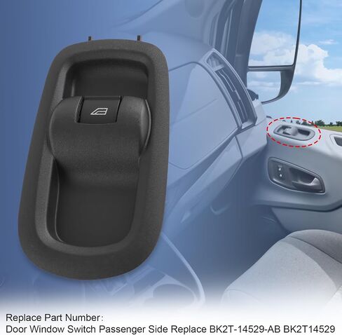 Door Window Switch Driver Side Compatible with Ford Transit MK8 Custom 2014-2019, Replace 2029885 1791339 in Saudi Arabia
