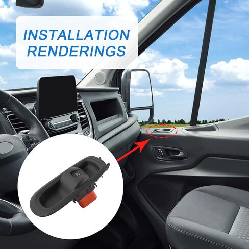 Door Window Switch Driver Side Compatible with Ford Transit MK8 Custom 2014-2019, Replace 2029885 1791339 in Saudi Arabia