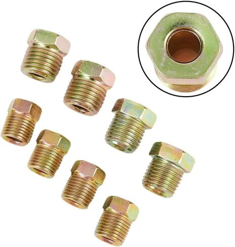 35pcs Brake Line Fitting Nuts Kit for Inverted Flares On 3/16 and 1/4 Tube Iron Plating Zinc Nuts Kit ﻿ in Saudi Arabia