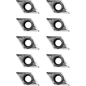 10pcs DCGT21.51 DCGT070204 Carbide Tranning Fors for Aluminium ، undaction intern inserts ، إدراج مخرطة CNC لقطع الألومنيوم in Kuwait