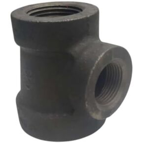 2" X 1-1/2" X 1/2" Black Cast Iron Steam Tee,Malleable Iron Pipe Fitting, Female NPT Threaded, Heavy-Duty Rust-Resistant Leak-Proof, High-Pressure 300 PSI for Steam & DIY Furniture, Pack of 3 in Kuwait