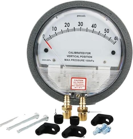 1pcs 0-30pa ، 60pa ، 100pa ، 125pa ، 250pa ، 300pa ، 500pa ، 750pa ، 1kpa ، 5kpa air micro react react meter meter (0-100pa) in Saudi Arabia