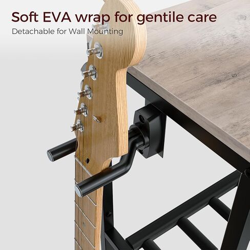Guitar Stand, Guitar Rack for Acoustic Holder, Electric Guitar, Bass, Multiple Guitar Rack Holder for Guitars, Guitar Amp Accessories, for Home Music Studio, Greige and Black GSHG6701 in Saudi Arabia