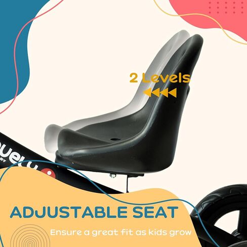 Qaba Toddler Tricycle, Kids Trike, 3-Wheel Bike for Toddlers 2-5 Years, Recreation Baby Tricycle for Boys and Girls with Bell Indoor Outdoor, Black in Kuwait