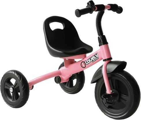 Qaba Toddler Tricycle ، Kids Trike ، دراجة ثلاثية العجلات للأطفال الصغار 2-5 سنوات ، دراجة ثلاثية العجلات للطفل الترفيهي للبنين والبنات مع الجرس الداخلي في الهواء الطلق ، الأسود in Kuwait