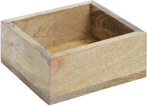 HUBERT Sixth Size Pan Housing Mango Wood - 6 1/2"L x 7"W x 3"H in Saudi Arabia