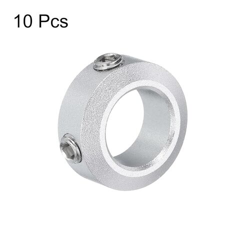 uxcell 10pcs Set Screw Collars 12mm Bore, Aluminum Shaft Collars, 20mm OD and 8mm Thickness, Set Screw Clamp Collar, Stop Collar for Linear Rod Shaft Guide in Saudi Arabia