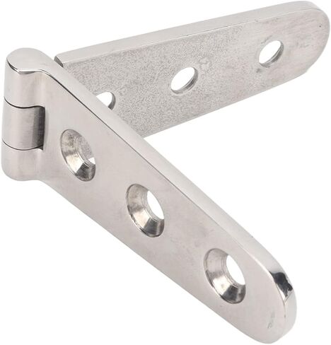 KIMISS Heavy Duty 316 Stainless Steel Strap Hinge for Boats, Doors, Gates & Sheds – Mirror Polished Marine Hardware with Easy Installation (2 Holes: 103x27mm/4.06x1.06in) in Kuwait