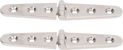 KIMISS Heavy Duty 316 Stainless Steel Strap Hinge for Boats, Doors, Gates & Sheds – Mirror Polished Marine Hardware with Easy Installation (2 Holes: 103x27mm/4.06x1.06in) in Kuwait
