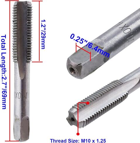 Metric Hand Tap M14 × 2 تفتق المزامير المستقيمة المسمار صنابير الخيط يدوية النقر -4pcs in Kuwait