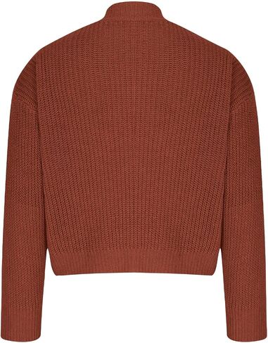 Womens Long Sleeve Open Front Knit Cropped Cardigan Sweaters Casual Drop Shoulder Short Shrugs Sweater Coat for Dress in Kuwait