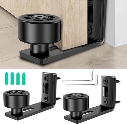 2PCS Adjustable Floor Guide Sliding Barn Door Floor Guide Roller Flush Design Door Hardware Wall Mounted Frame Door Accessories in Saudi Arabia