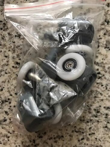 8 أجهزة كمبيوتر/مجموعة بكرات باب دش العدائين العجلات 25 مم × 5 مم غطاء المسمار غلاف عجلة واحدة/عجلة مزدوجة L15 بكرات (عجلة مزدوجة) in Kuwait