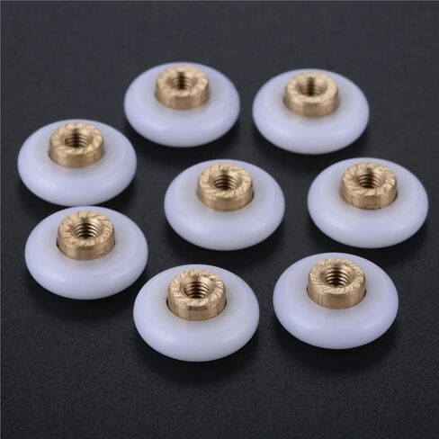 8pcs 18mm dia bath bollers/strenners عجلات البكرات استبدال عجلة جزء للاستحمام حاويات كابينات عداء in Kuwait