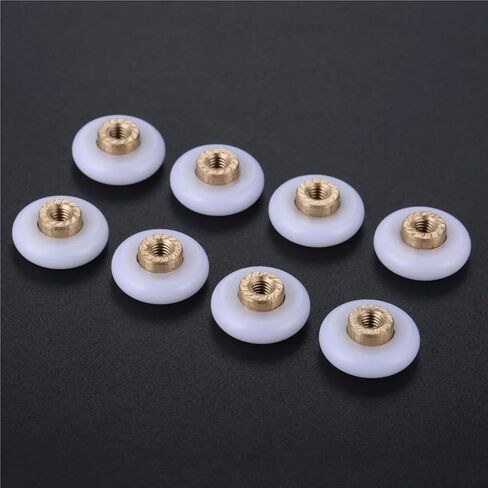 8pcs 18mm dia bath bollers/strenners عجلات البكرات استبدال عجلة جزء للاستحمام حاويات كابينات عداء in Kuwait