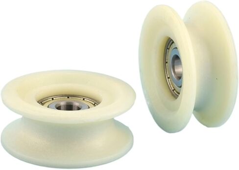 1pc 10x56x23mm نايلون أبيض نوع العجلات البكرة 6200 تحمل بكرة R8mm بلاستيك U Groove Wheel in Saudi Arabia