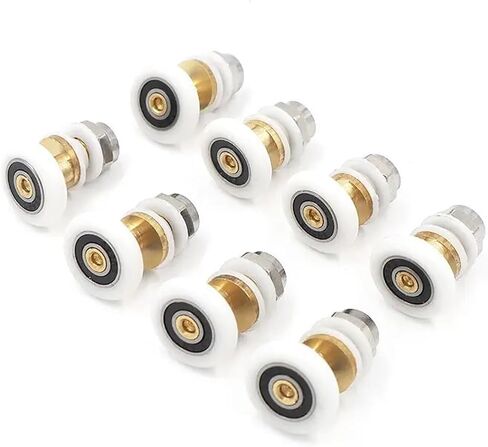 8 PCS 20/23/25/27mm Diameter Shower Glass Sliding Door Hanging Wheel Roller Bathroom Sliding Cabinet Eccentric Pulleys(25mm) in Saudi Arabia