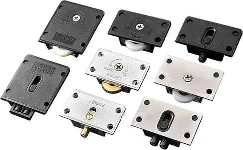 Door Rollers Stainless Steel Sliding Door Wheel Cupboard Pulley Hanging Wardrobes Furniture Bedroom Wardrobe Doors(338 Plastic) in Saudi Arabia